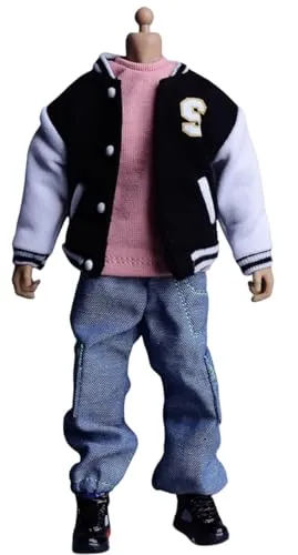 1/12 Scale Figure Doll Clothes: Baseball Coat Collectible Accessory