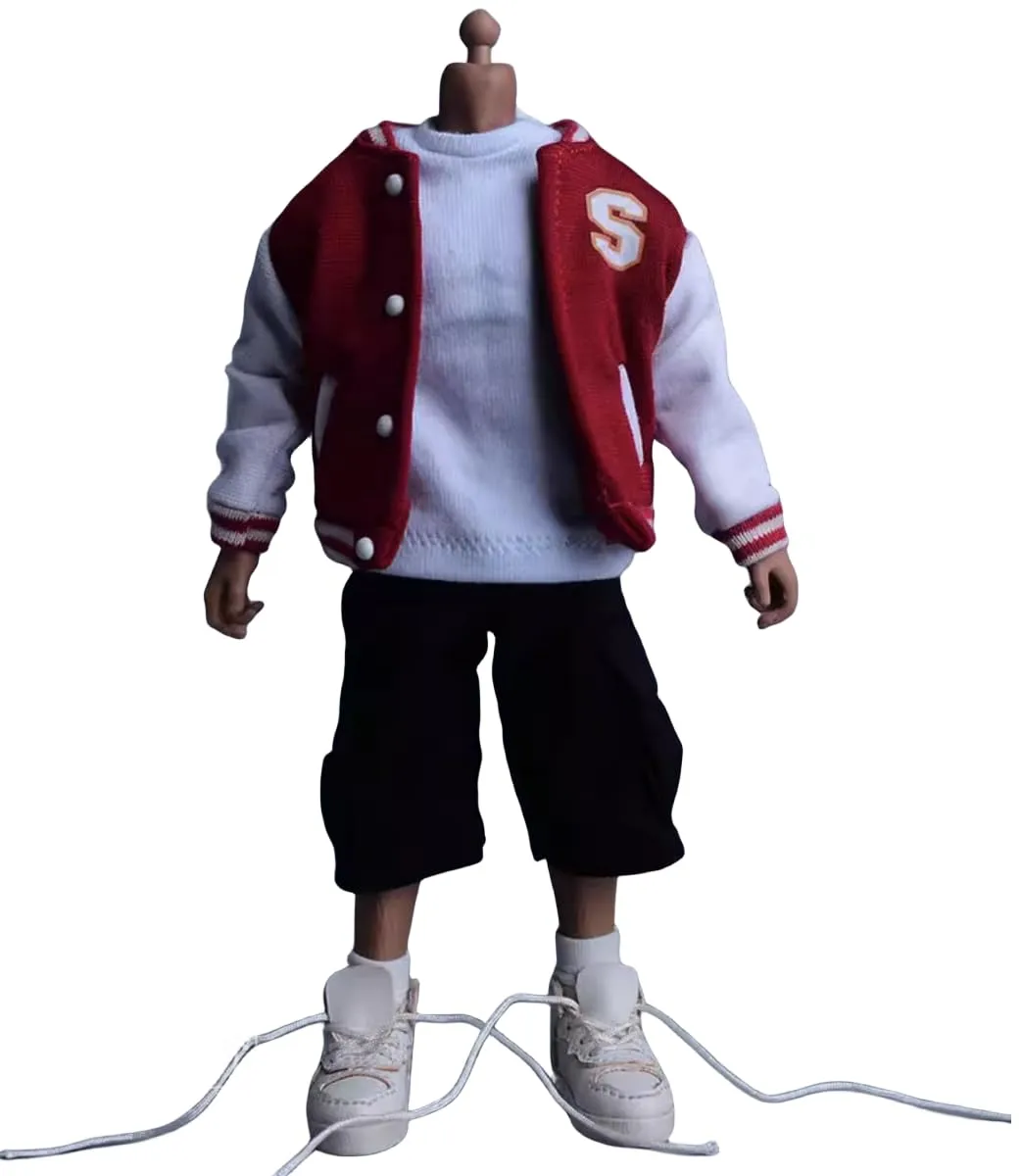 1/12 Scale Figure Doll Clothes: Baseball Coat Collectible Accessory