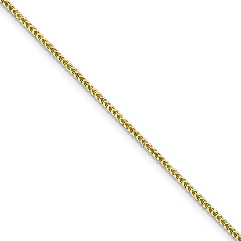 1.3mm 10k Yellow Gold Solid Franco Chain Necklace