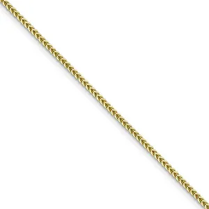 1.3mm 10k Yellow Gold Solid Franco Chain Necklace