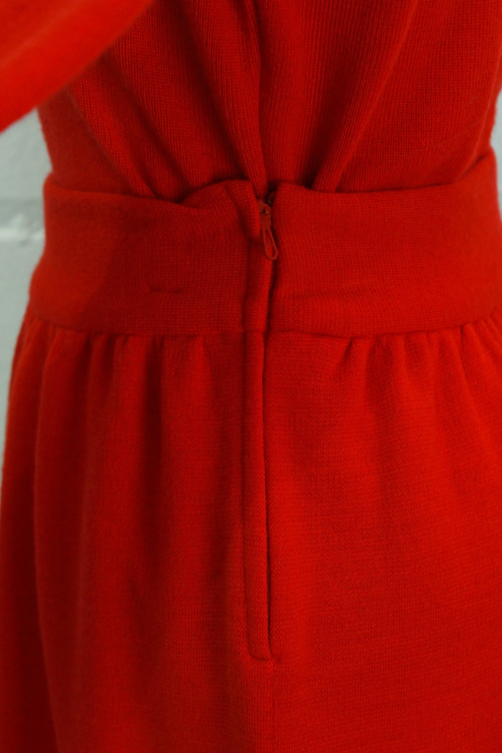 1970s Arbe Knit Skirt and Top Set, Cherry Red, Small