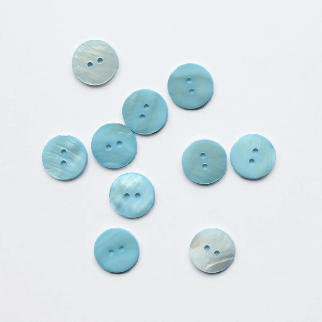 2-Hole Shell Buttons - 13mm - Assorted Colours