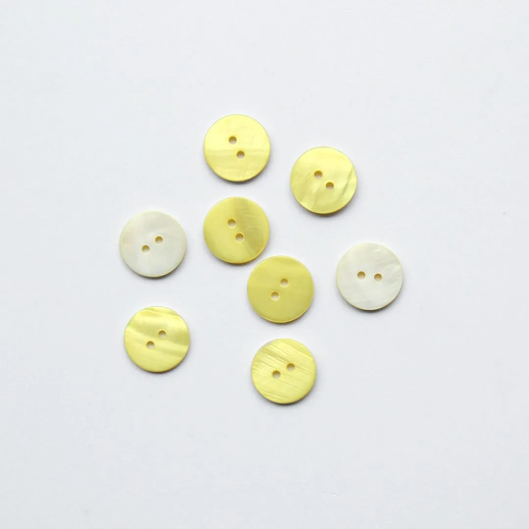 2-Hole Shell Buttons - 13mm - Assorted Colours