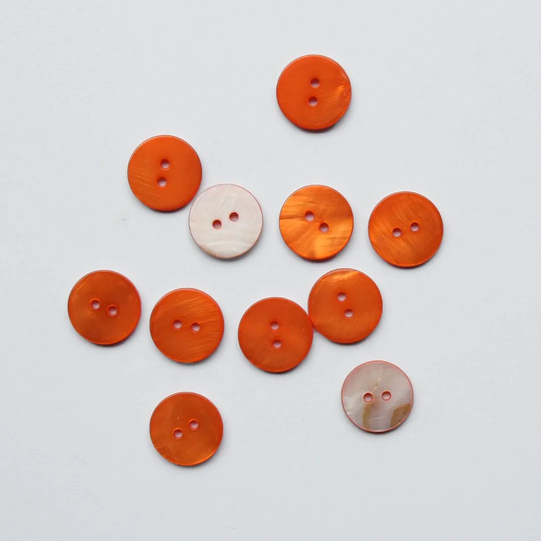 2-Hole Shell Buttons - 13mm - Assorted Colours