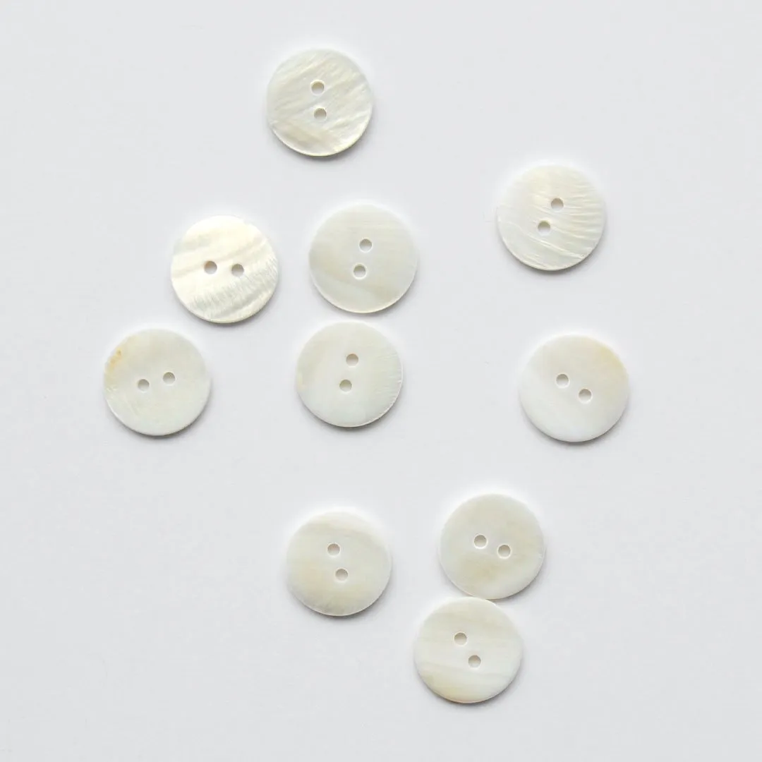 2-Hole Shell Buttons - 13mm - Assorted Colours