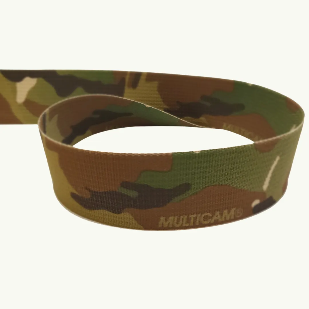 2" Solution Dyed Nylon Webbing - MultiCam 2-sided printed (Sold per Yard)