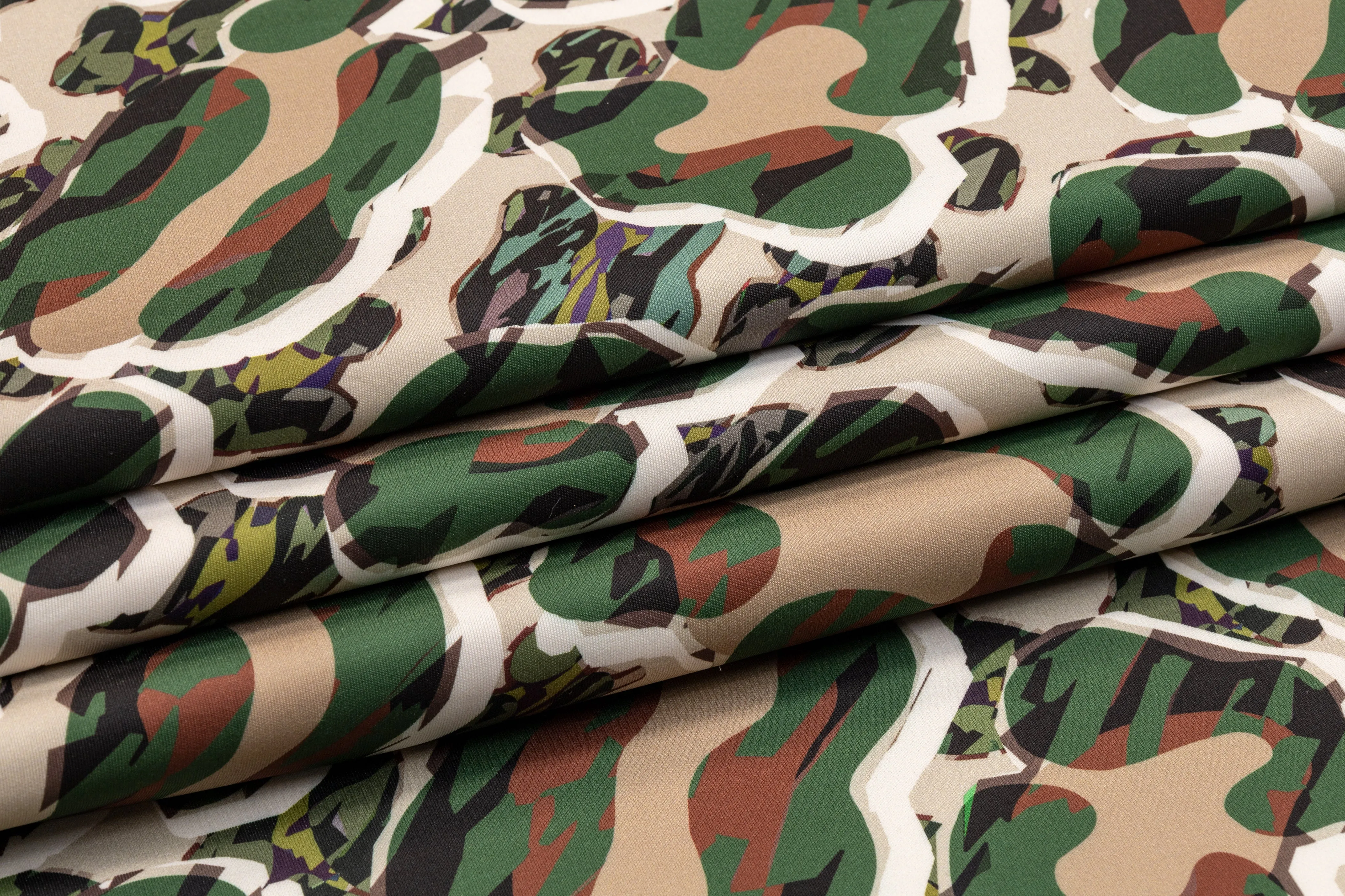 Abstract Camo Italian Scuba - Multicolor