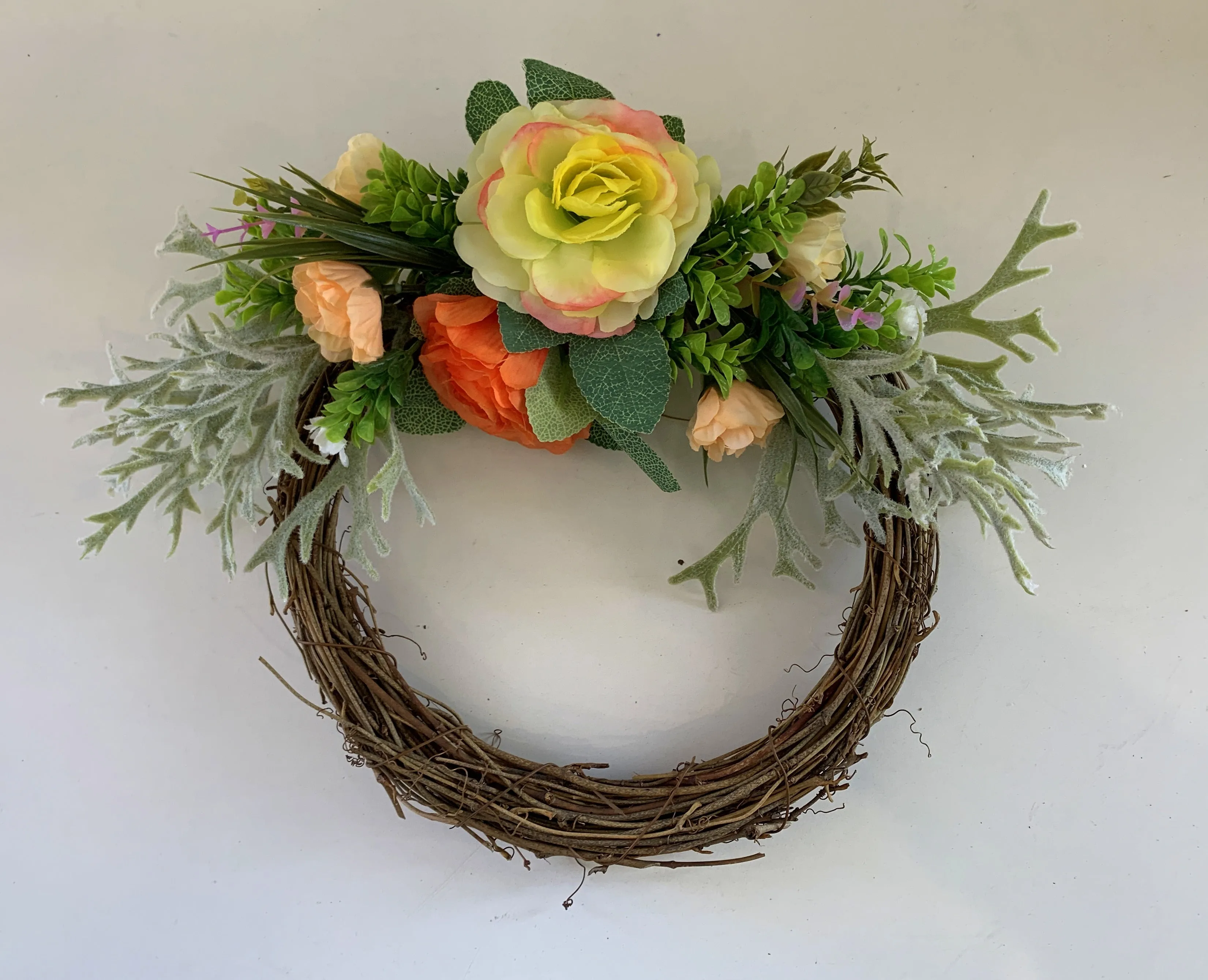 ACC0097 / 98 / 99 Wicker Wreath & Ring  (Floral / Plain / Olive)