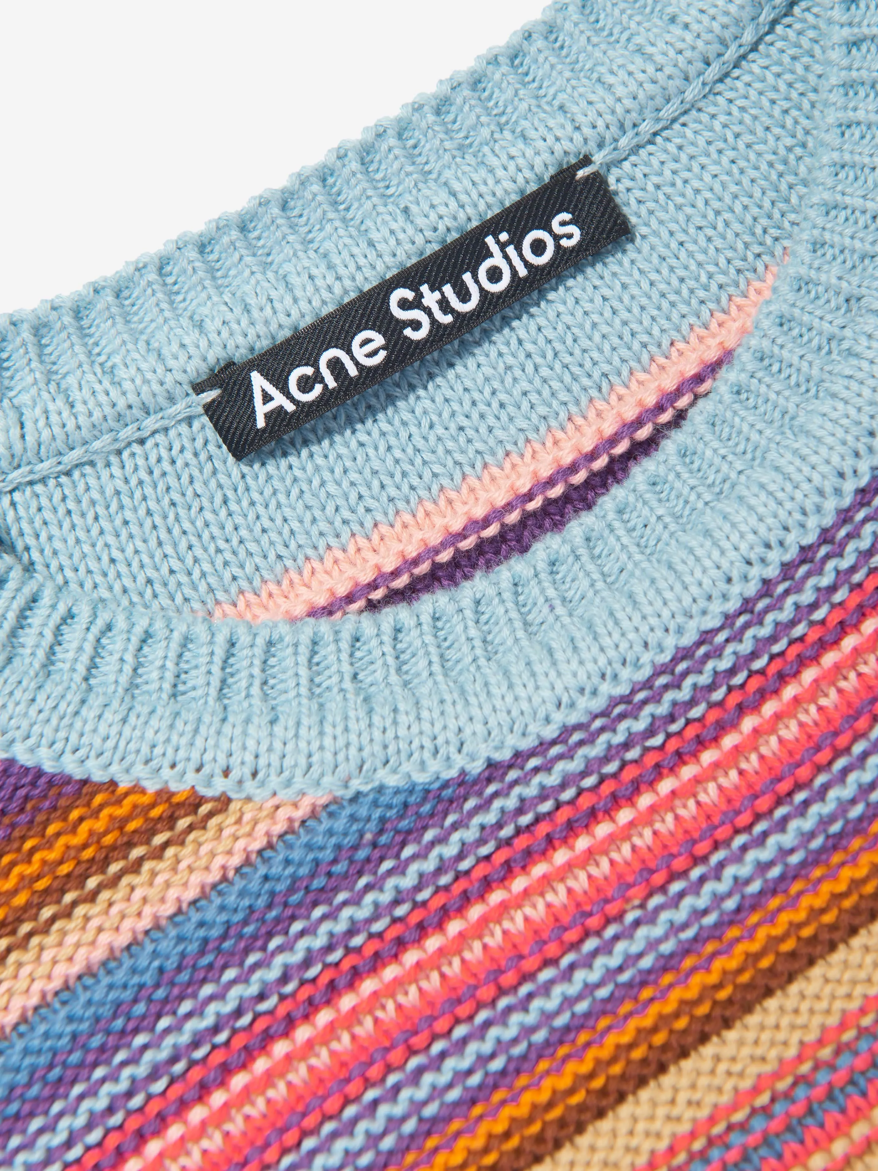 Acne Studios Kids Striped Jumper in Blue