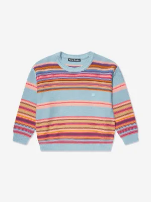 Acne Studios Kids Striped Jumper in Blue