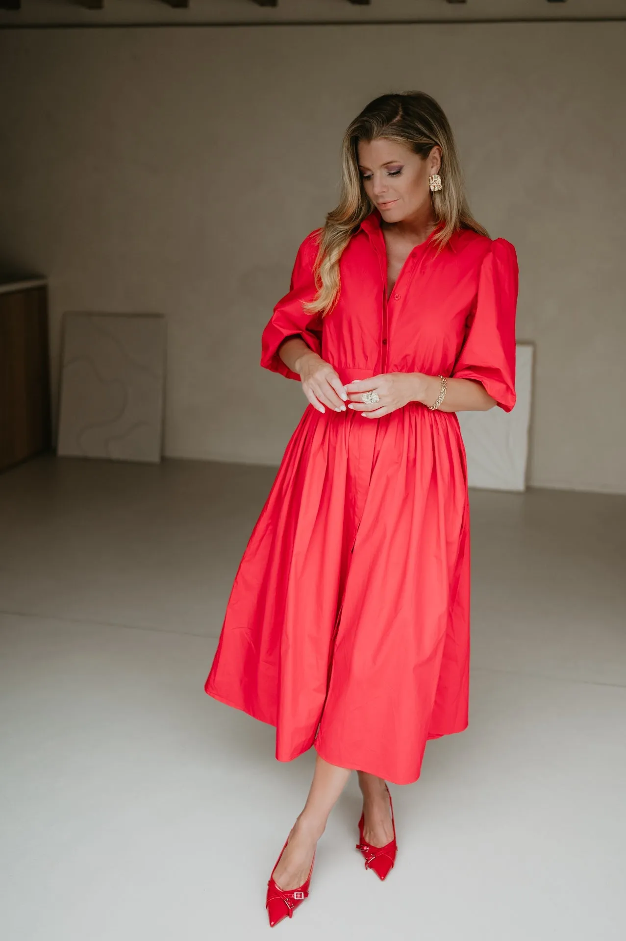 Agnello dress I Red