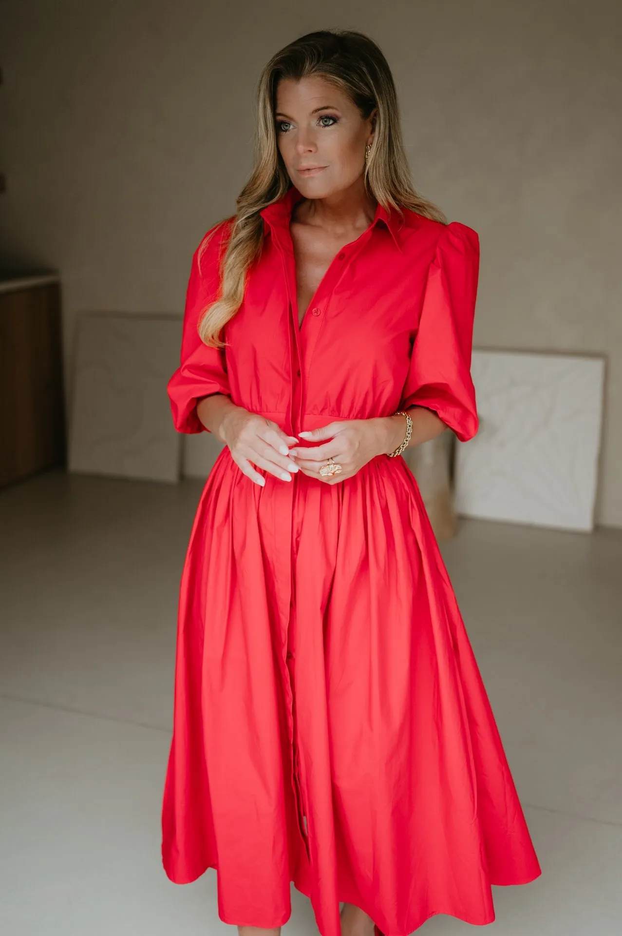 Agnello dress I Red