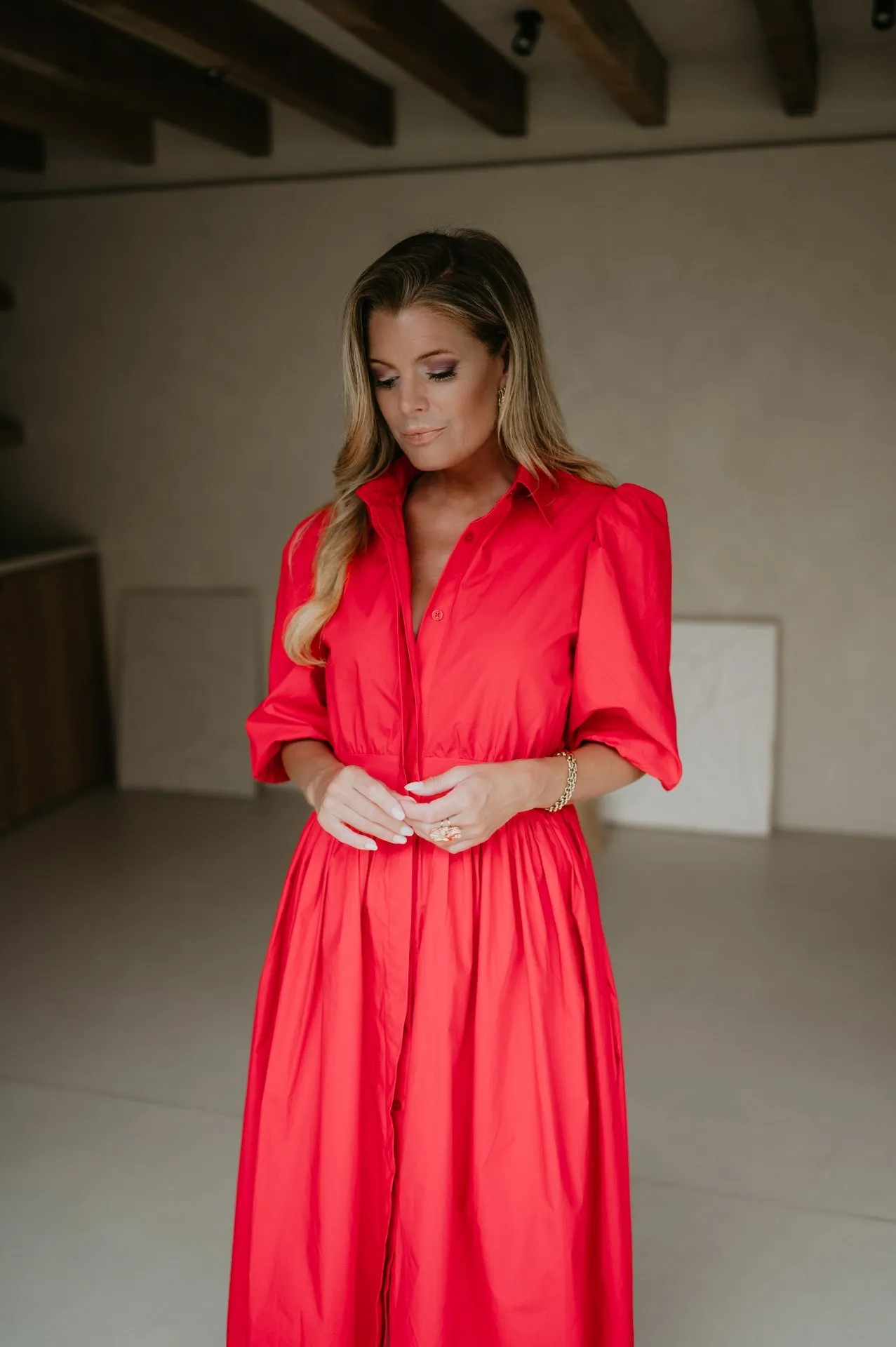 Agnello dress I Red