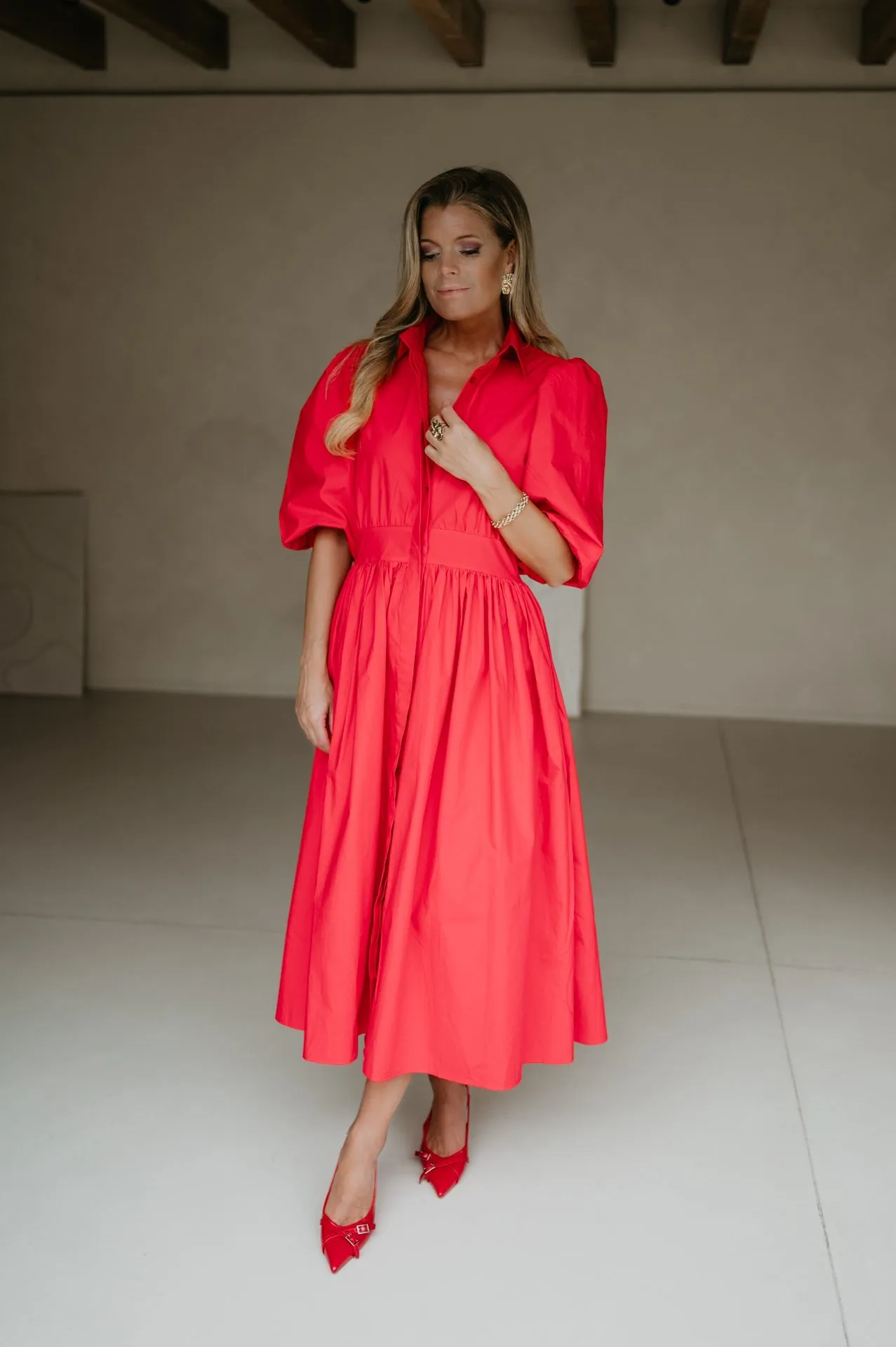 Agnello dress I Red