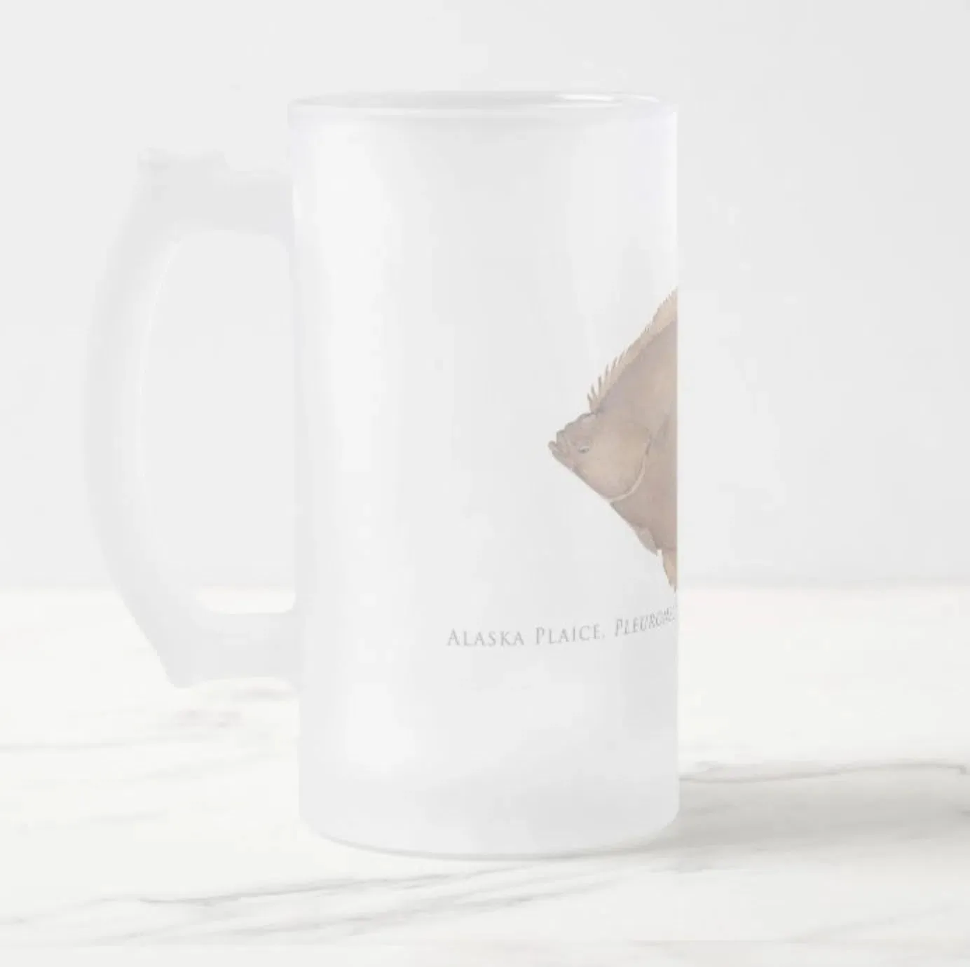 Alaska Plaice - Frosted Glass Stein