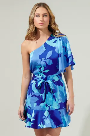 Algeria Floral Mini Satin Dress