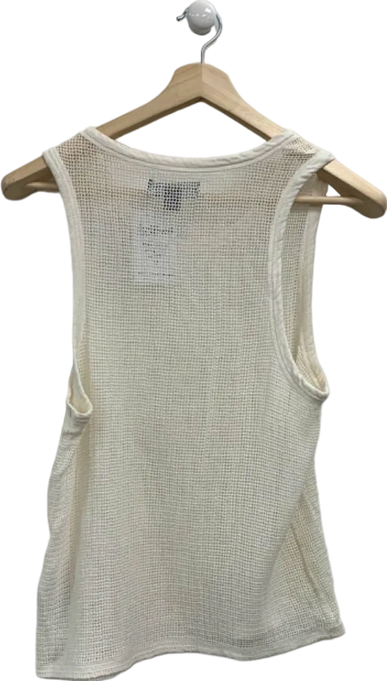 AllSaints White Knitted Sleeveless Top UK S