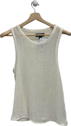 AllSaints White Knitted Sleeveless Top UK S