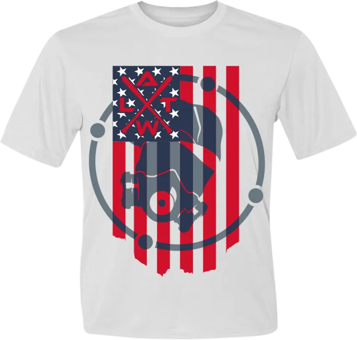 American Flag Men's White Sub Dye Jersey