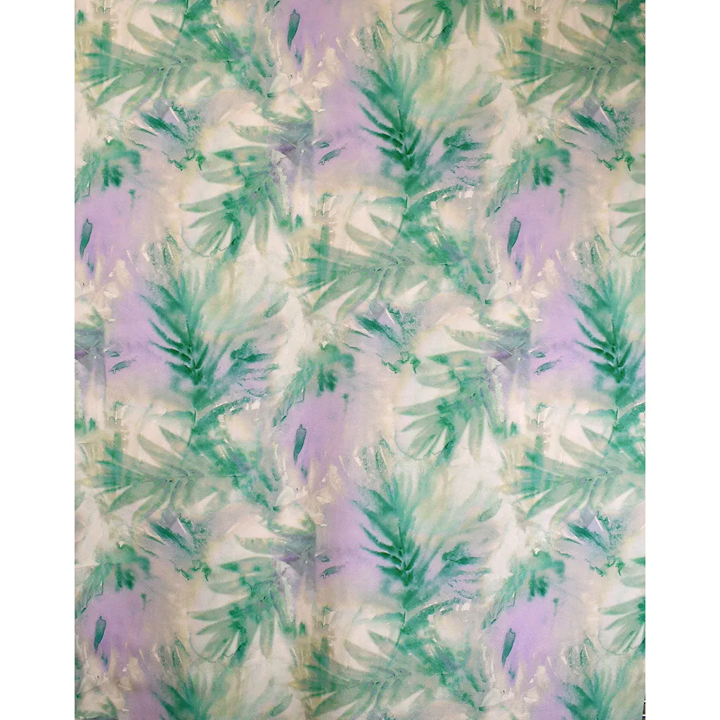 Atelier Jupe Watercolor Tropical Foliage Rayon Lilac