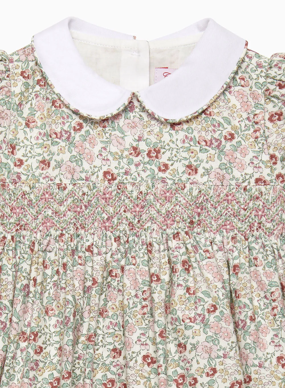 Baby Arabella Smocked Dress in Pink Floral