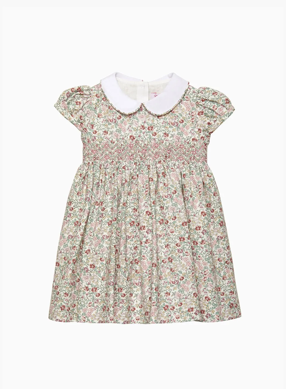 Baby Arabella Smocked Dress in Pink Floral