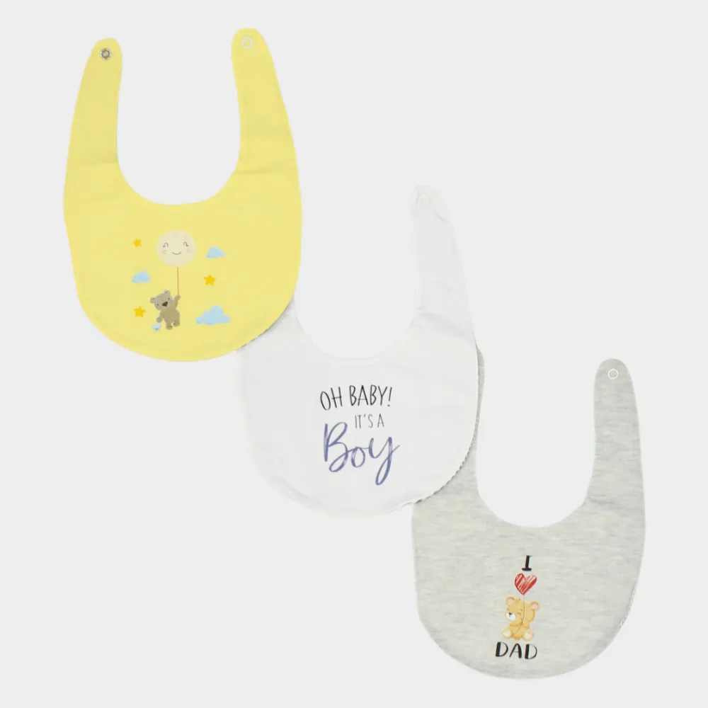 Baby Boys' Bib (Pack Of 3)