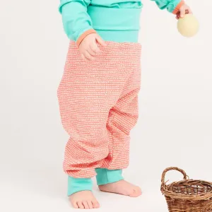 Baby pants "Dotted Lines Coral/Mint"