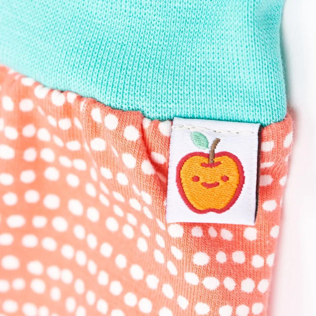 Baby pants "Dotted Lines Coral/Mint"