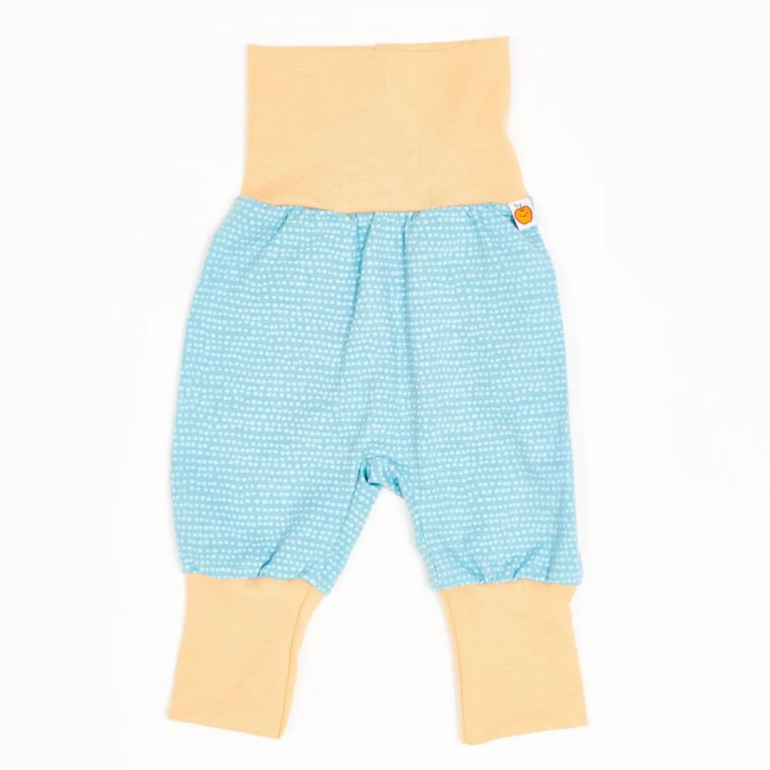 Baby pants "Dotted Lines Turquoise/Cream"