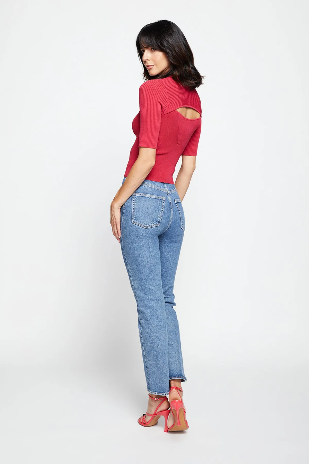 Bailey 44 Rebecca Sweater Top In Campari