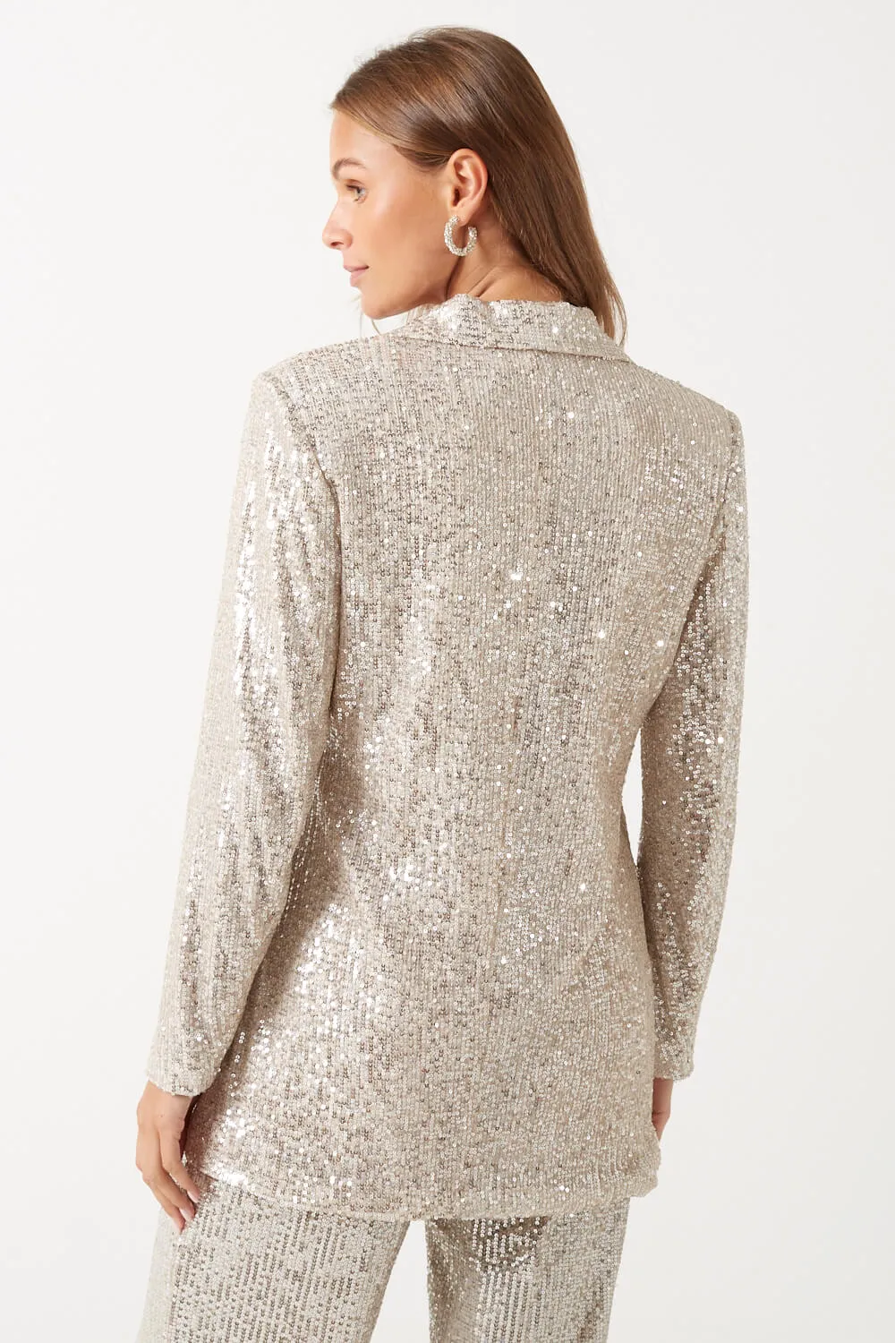 BELLE SEQUIN BLAZER (CHAMPAGNE)