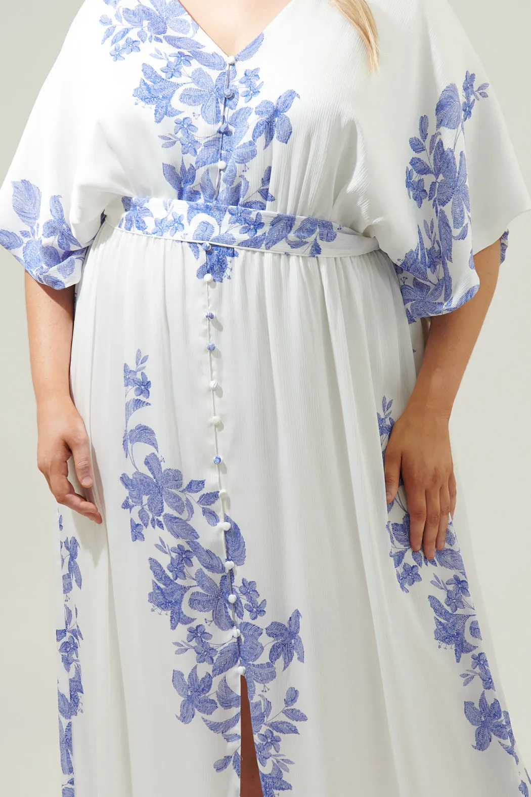 Berlin Floral Mielle Kimono Maxi Dress Curve