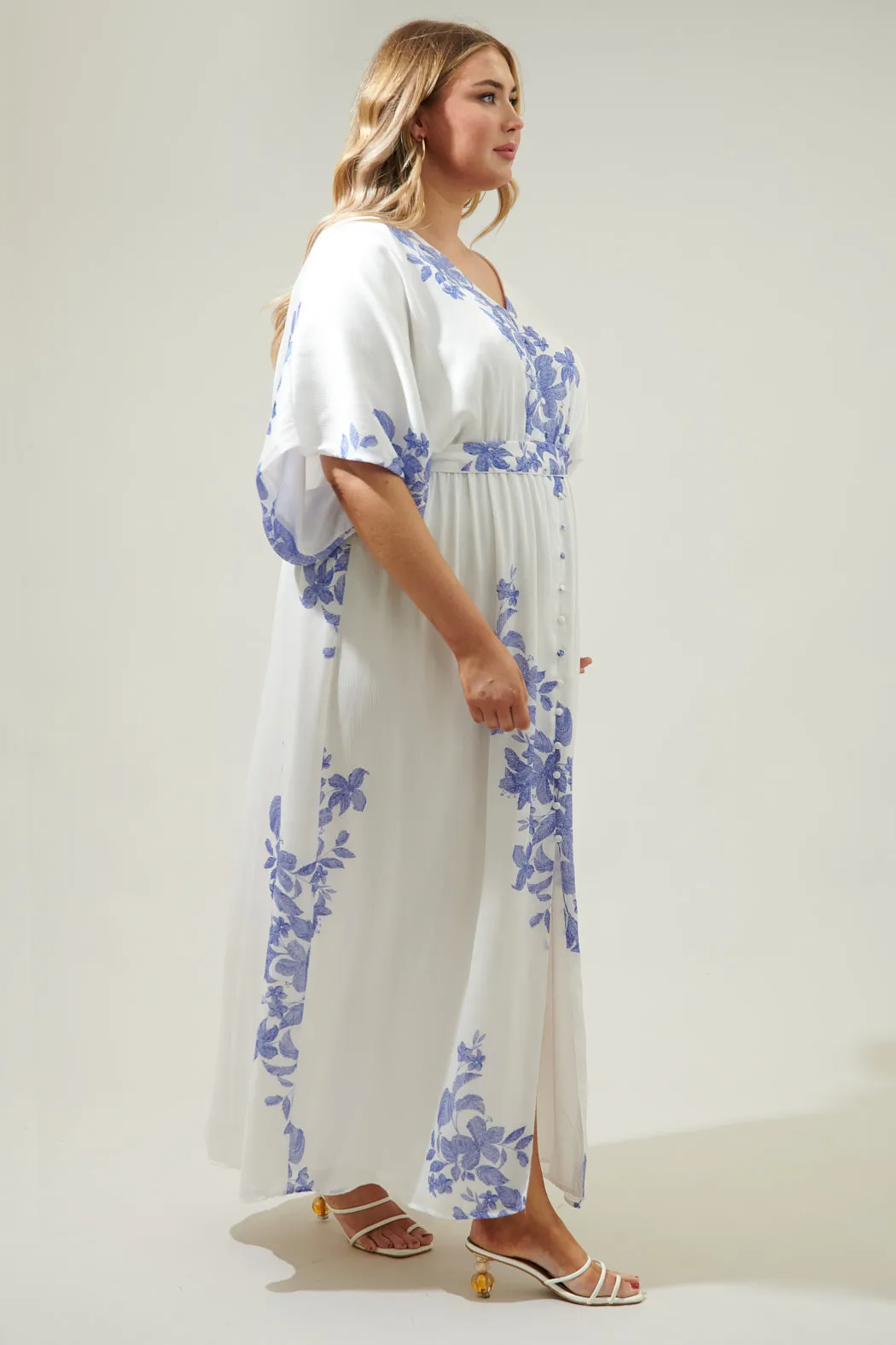 Berlin Floral Mielle Kimono Maxi Dress Curve