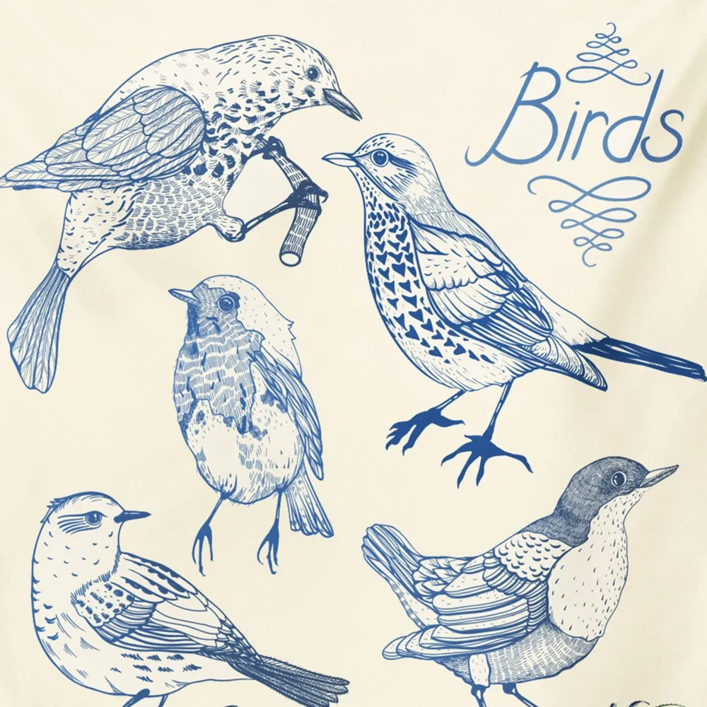 Bird Illustration Tapestry