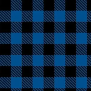 Black and Blue Buffalo Plaid Flannel 1 Inch Squares