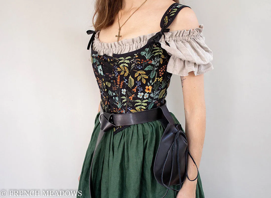 Black Botanical Renaissance Bodice