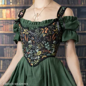 Black Botanical Renaissance Bodice