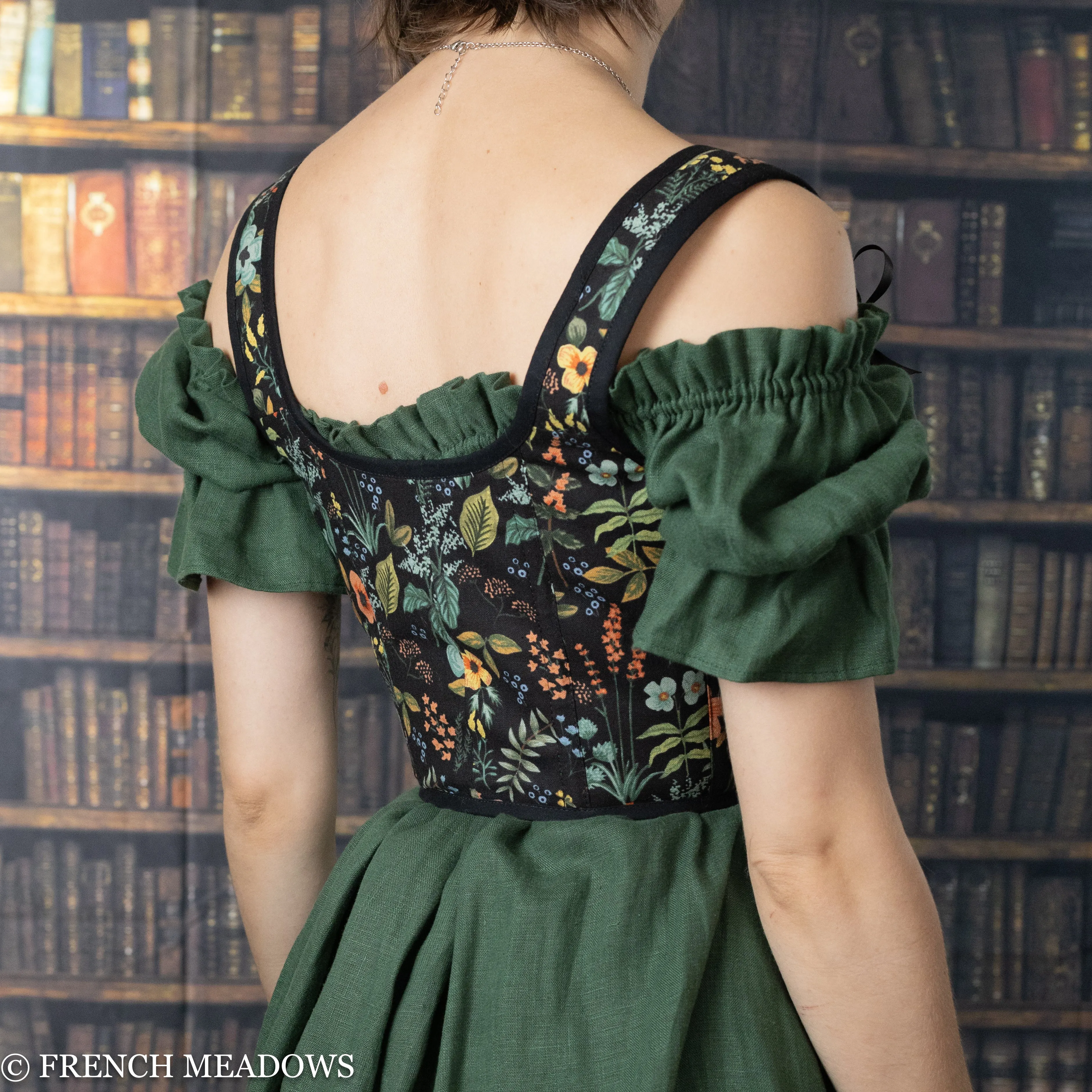 Black Botanical Renaissance Bodice