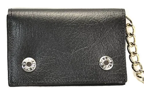 Black Leather Chain Wallet