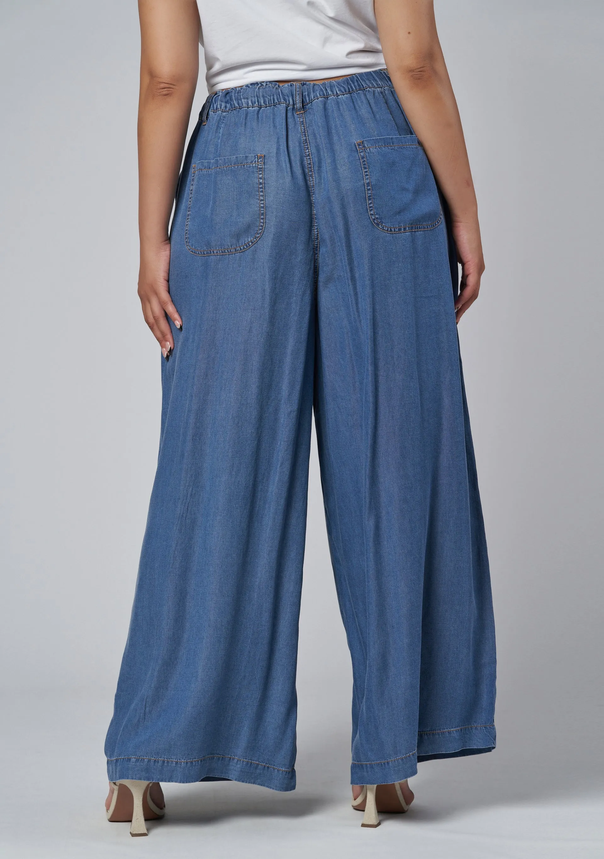 Blake Chambray Wide Leg Pants