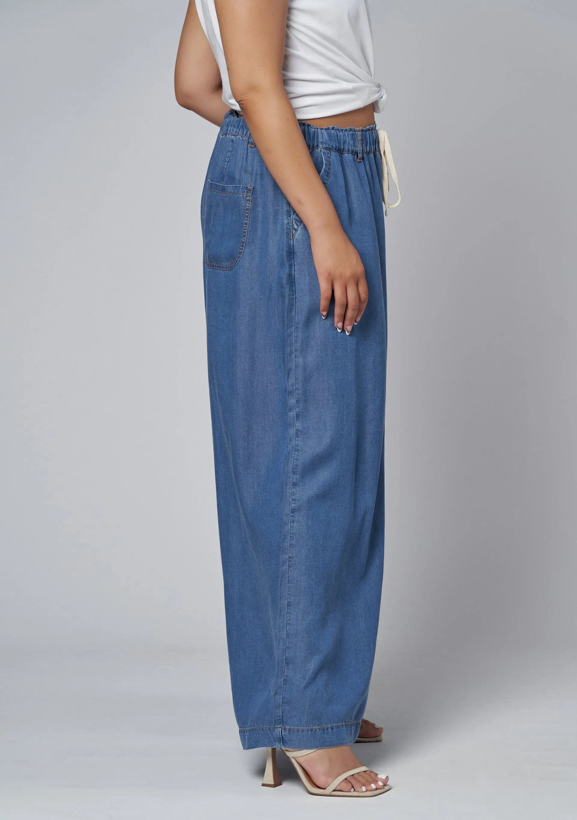 Blake Chambray Wide Leg Pants