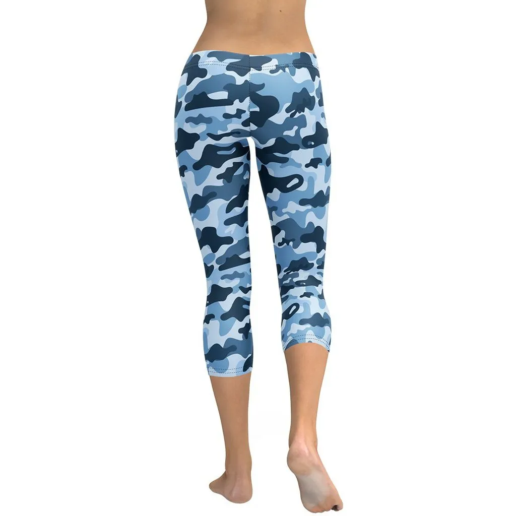 Blue Camo Capris