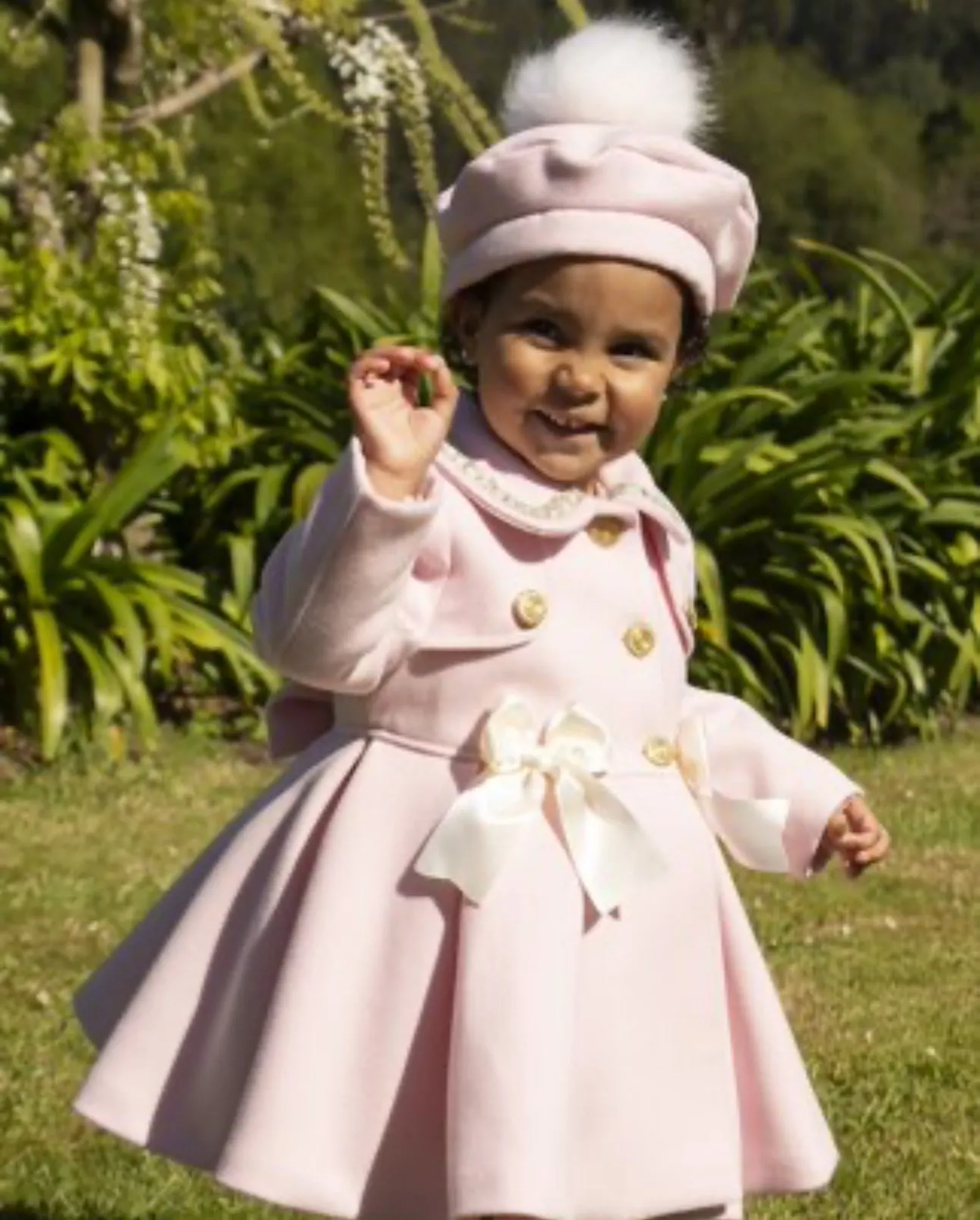 Blush Pink Wool Coat