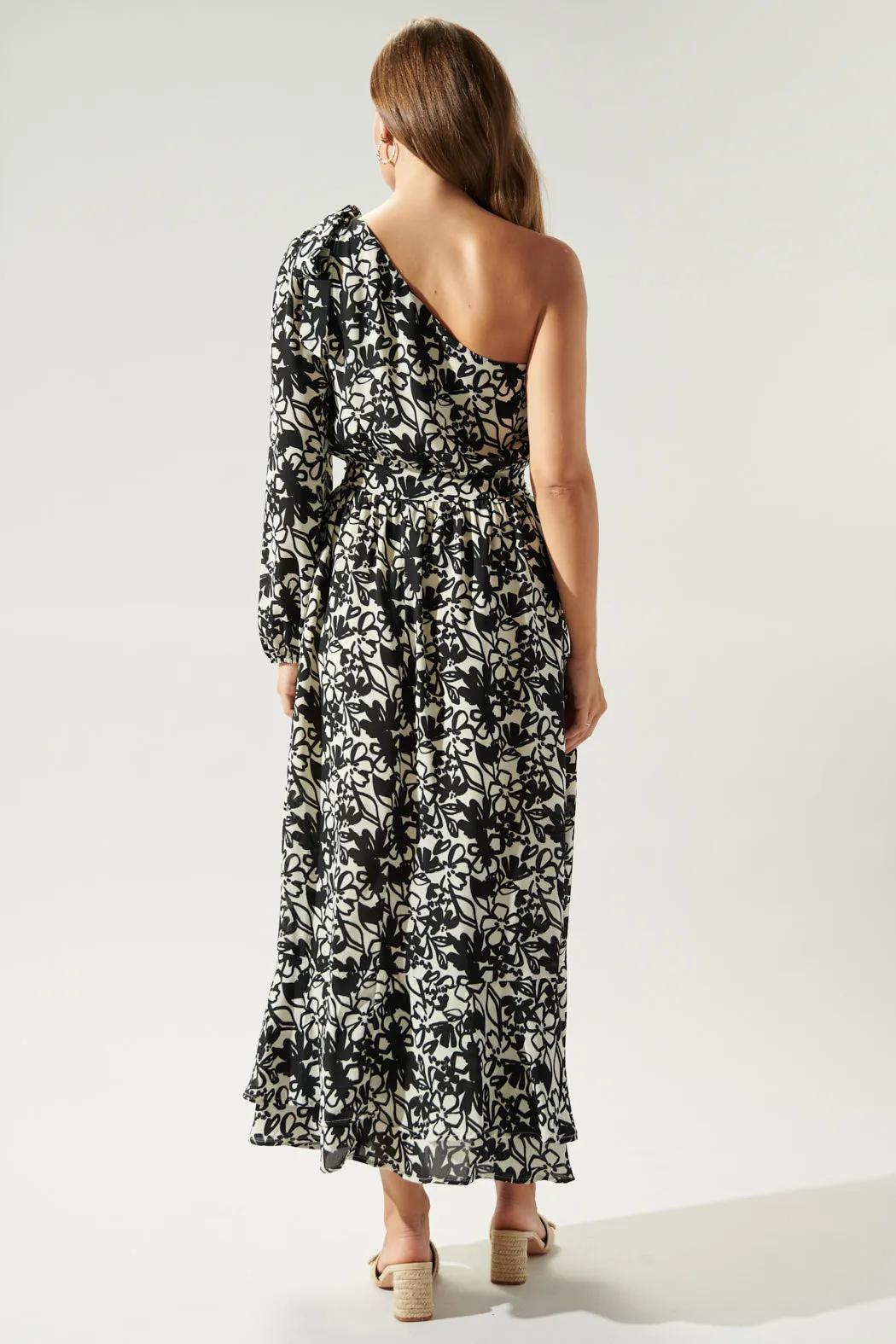 Bona Vista Floral Marleny One Shoulder Maxi Dress