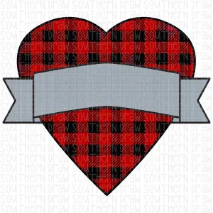 Buffalo Plaid Heart