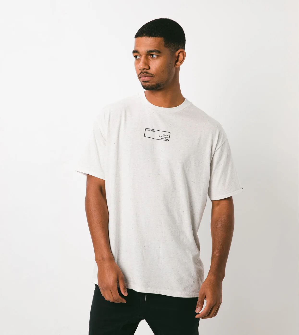 Business Box Tee White Marle