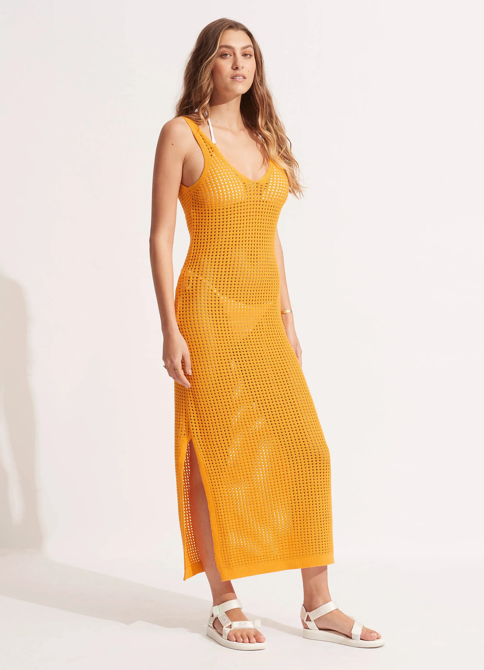 Byron Knit Dress - Rockmelon