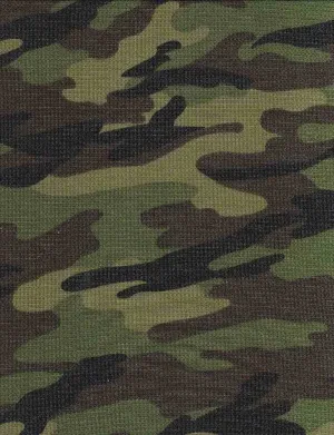 CAMOUFLAGE ARMY PRINTED ON THERMAL KNIT NF00033-040