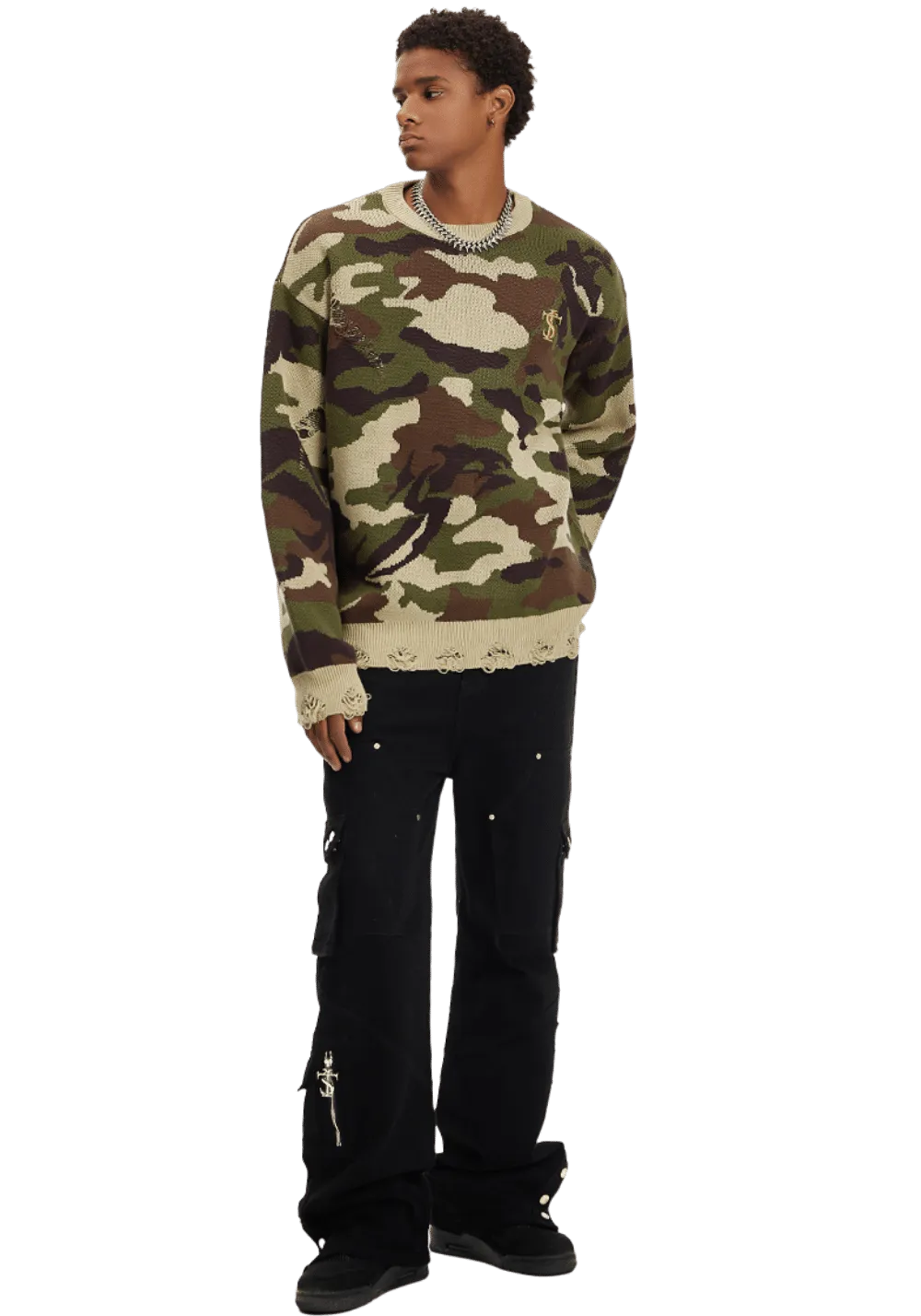 Camouflage Knitted Sweater